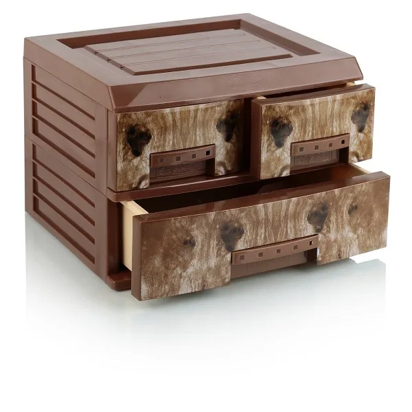 خرید دراور مدیوم طرح چوب 3 کشو (5گانه) هوم کت از دوتادی دراور مدیوم طرح چوب 3 کشو (5گانه) هوم کت