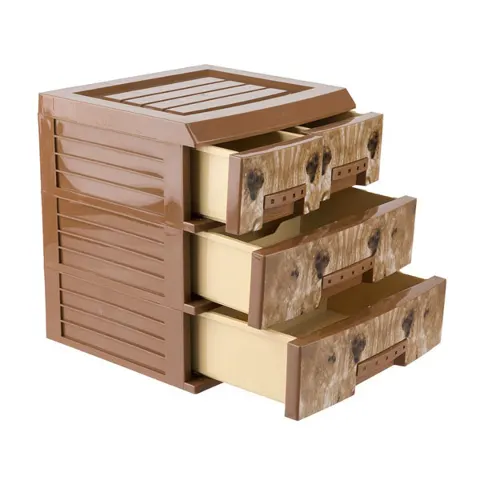 دراور مدیوم طرح چوب 4 کشو (8گانه) هوم کت
