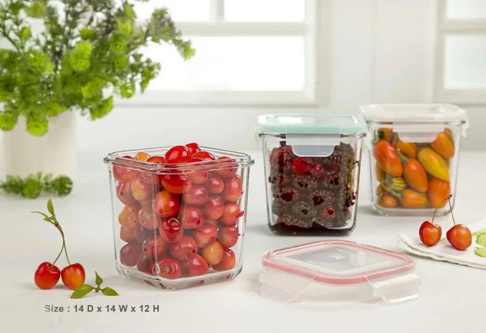 خرید ظرف شیشه ای مربع 860 میلی لیتری لیمون از دوتادی ظرف شیشه ای مربع 860 میلی لیتری لیمون