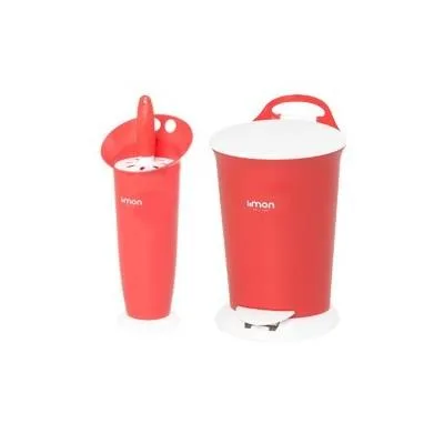 خرید سطل و فرچه دستشویی ساده لیمون از دوتادی سطل و فرچه دستشویی ساده لیمون