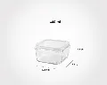 ست ظرف شیشه ای 6 پارچه مربع لیمون
