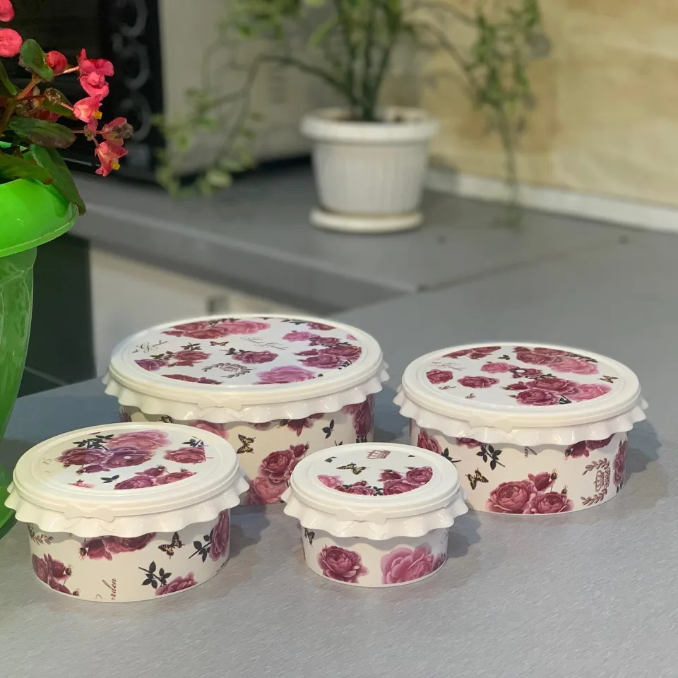 خرید سرویس فریزری گرد بلبلی چهار عددی از دوتادی سرویس فریزری گرد بلبلی چهار عددی