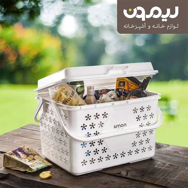 سبد پیک نیک مستطیل سارینا لیمون