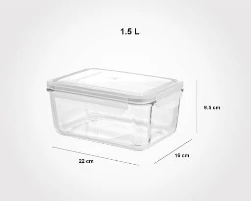 خرید ظرف شیشه ای مستطیل 1.5 لیترلیمون از دوتادی ظرف شیشه ای مستطیل 1.5 لیترلیمون