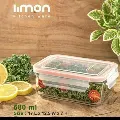 خرید ظرف شیشه ای مستطیل 580 میلی لیتری لیمون از دوتادی ظرف شیشه ای مستطیل 580 میلی لیتری لیمون